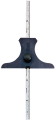 #237M Metric Model (Graduated mm's & 1/2 mm's) - 6" Rule Depth Gage - Americas Industrial Supply