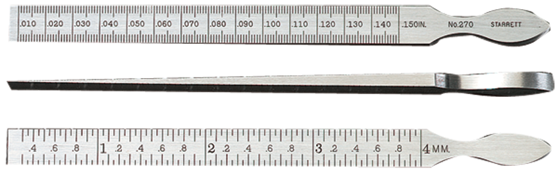 #270 - 1 Leaf - .010 to .150" (.3 to 4mm) Range - Taper Gage - Americas Industrial Supply