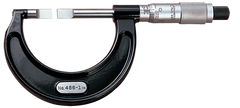 #486P-5 - 4 - 5'' Measuring Range - .001 Graduation - Ratchet Thimble - High Speed Steel Face - Blade Micrometer - Americas Industrial Supply
