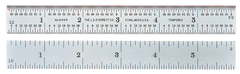 #DH604R-6 - 6'' Long - 4R Graduation - 3/4'' Wide - Double Hook Scale ( Regular Finish) - Americas Industrial Supply
