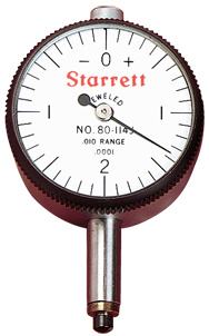 #80-134J - .050 Total Range - 0-10-0 Dial Reading - ANSI 0 Dial Indicator - Americas Industrial Supply