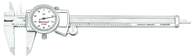 #3202-6 -  0 - 6" Stainless Steel Dial Caliper with .001" Graduation - Americas Industrial Supply