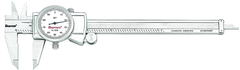 #3202-6 -  0 - 6" Stainless Steel Dial Caliper with .001" Graduation - Americas Industrial Supply