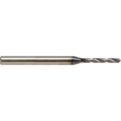 2.40 mm Dia. × 3.0 mm Shank × 18 mm Flute Length × 60 mm OAL, 5XD, 138°, ALtimaÂ, 2 Flute, Coolant Thru, Solid Carbide Drill - Exact Industrial Supply