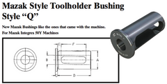 Mazak Style "Q" Toolholder Bushing  - (OD: 2" x ID: 1/2") - Part #: CNC 86-70Q 1/2" - Americas Industrial Supply