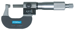 1 - 2'' Measuring Range - .0001" Graduation - Ratchet Thimble - Carbide Face - Digital Outside Micrometer - Americas Industrial Supply