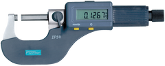 1 - 2" / 25 - 50mm Measuring Range - .00005/.001mm Resolution - Friction Thimble - Carbide Face - Electronic Coolant Proof Outside Micrometer with SPC - Americas Industrial Supply