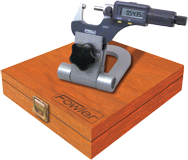 Kit Contains: 0-1" IP54 Fluid Resistant Electronic Micrometer (54-860-001); Compact Folding Micrometer Stand (52-247-005); 2 Ball Attachments; Wooden Case - Micrometer Inspection Set - Americas Industrial Supply