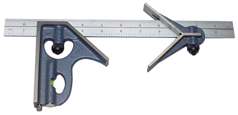 #7142-018H - 18'' - 16R Graduation - Regular Blade - 3 Piece Combinatioin Square Set - Americas Industrial Supply