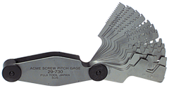 #52-485-030 - 16 Leaves - 1 to 12 Pitch - 29° Acme Screw Thread Gage - Americas Industrial Supply