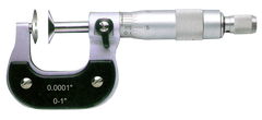 2 - 3'' Measuring Range - .0001 Graduation - Ratchet Thimble - High Speed Steel Face - Disc Micrometer - Americas Industrial Supply