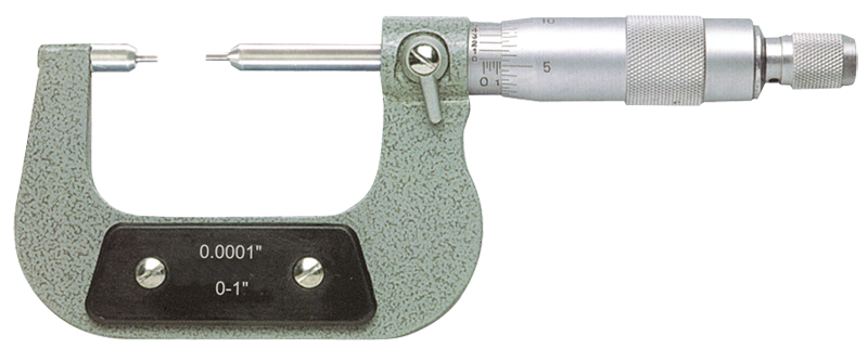 2 - 3'' Measuring Range - .0001 Graduation - Ratchet Thimble - Carbide Face - Spline Micrometer - Americas Industrial Supply