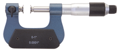 0 - 1'' Measuring Range - .0001 Graduation - Friction Thimble - High Speed Steel Face - Interchangeable Anvil Micrometer - Americas Industrial Supply