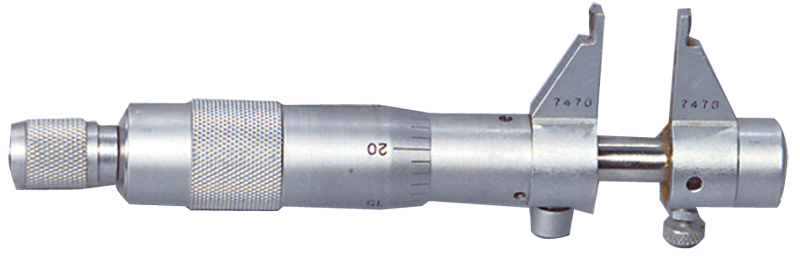 1 - 2'' Measuring Range - .001 Graduation - Ratchet Thimble - Hardened & Ground Face - Inside Micrometer - Americas Industrial Supply