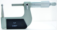 1 - 2'' Measuring Range - .0001 Graduation - Ratchet Thimble - Carbide Face - Tubing Micrometer - Americas Industrial Supply