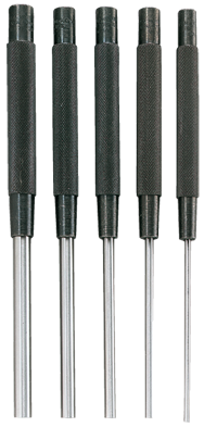 #SPC76 - 1/8 - 3/8" Diameter - 5 Piece Extra Long Drive Pin Punch Set - Americas Industrial Supply