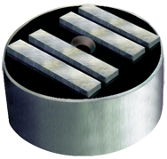 Rare Earth Exposed Pole Magnet - 2-1/2'' Diameter x 1'' Length--90 lbs Holding Capacity - Americas Industrial Supply