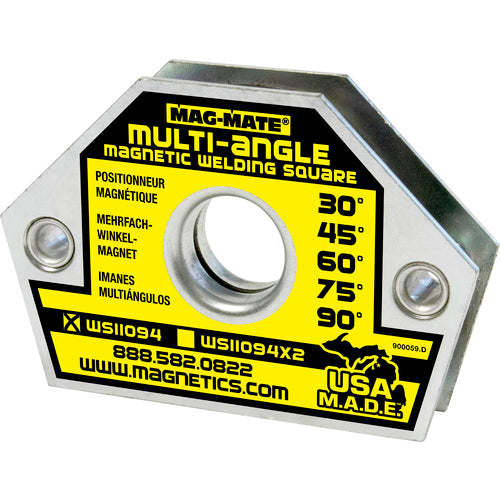 Magnetic Welding Square - 10 Angle-3 3/8″ × 1/2″ × 2 9/16″-23 lbs Holding Capacity - Americas Industrial Supply