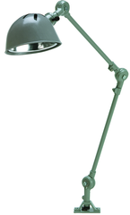 14" Uniflex Machine Lamp; 120V, 60 Watt Incandescent Light, Screw Down Base, Oil Resistant Shade, Gray Finish - Americas Industrial Supply