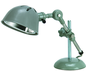 6" Uniflex Machine Lamp; 120V, 60 Watt Incandescent Light, Portable Base, Oil Resistant Shade, Gray Finish - Americas Industrial Supply