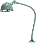 24" Uniflex Machine Lamp; 120V, 60 Watt Incandescent Light, Screw Down Base, Oil Resistant Shade, Gray Finish - Americas Industrial Supply