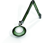 Green-Lite® 5" Racing Green Round LED Magnifier; 43" Reach; Table Edge Clamp - Americas Industrial Supply