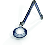 Green-Lite® 5" Spectra Blue Round LED Magnifier; 43" Reach; Table Edge Clamp - Americas Industrial Supply