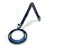 Green-Lite® 7-1/2" Spectra Blue Round LED Magnifier; 43" Reach; Table Edge Clamp - Americas Industrial Supply