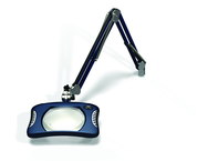 Green-Lite® 7" x 5-1/4"Spectra Blue Rectangular LED Magnifier; 43" Reach; Table Edge Clamp - Americas Industrial Supply