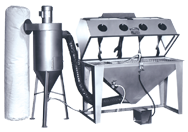 Blast Cabinet with Abrasive Separators-Split Level - #4824AS 48W x 24D x 24H Tub Dimensions - Americas Industrial Supply