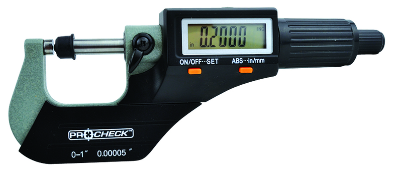 IP40 Electronic Micrometer - 1-2"/50.8mm Range - .00005"/.001mm Resolution - Output S4 Connector - Americas Industrial Supply