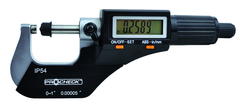 IP54 Electronic Micrometer - 1-2"/50.8mm Range - .00005"/.001mm Resolution - Output S4 Connector - Americas Industrial Supply