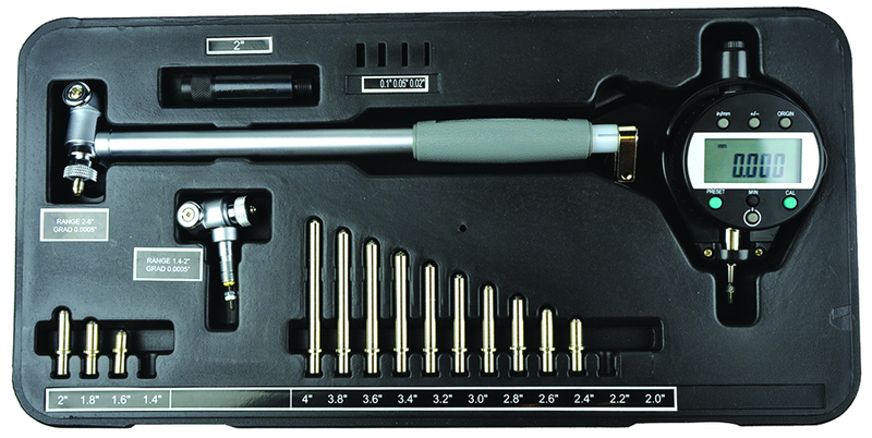 1.4-6" Absolute Electronic Bore Gage- .00005"/.001mm Resolution - Output L5 Connector - Extended Range - Americas Industrial Supply