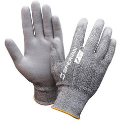 X-Large Gloves-Pure Fit - 13 Cut Lightweight Gray Cut Resistant High Performance Polyethylene (HPPE) Fiber Shell With Gray Polyurethane Palm And Fingertip Coating - Americas Industrial Supply