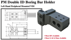 PM Double ID Boring Bar Holder (Left Hand Peripheral Mounted VDI) - Part #: PM91.4025L - Americas Industrial Supply