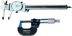 0-1" Outside Micrometer And 0-6" Dial Caliper in Case - Americas Industrial Supply