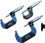 0 - 3"  3 Piece Set .0001" Graduation Mechanical Digital Outside Micrometers - Americas Industrial Supply