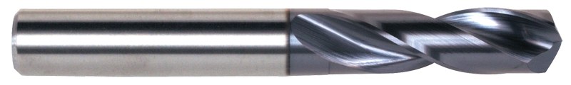3/16 Dia. - 66mm OAL-TiAlN Coated-Carbide-Short Length High Performance Drill - Americas Industrial Supply