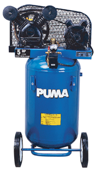 Portable Air Compressors - Model #PK5020VP; 20 Gallon / Vertical Tank; 5HP; 1PH; 115/230V Motor - Americas Industrial Supply