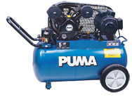 Portable Air Compressors - Model #PK5020; 20 Gallon / Horizontal Tank; 5HP; 1PH; 115/230V Motor - Americas Industrial Supply