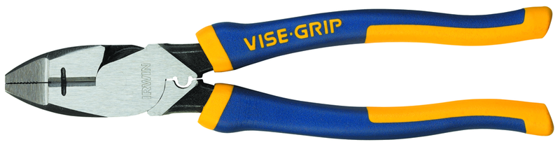 9.5" Linesmans/Side Cutting Plier w/wire stripper -- ProTouch Grip 9.5" Long - Americas Industrial Supply
