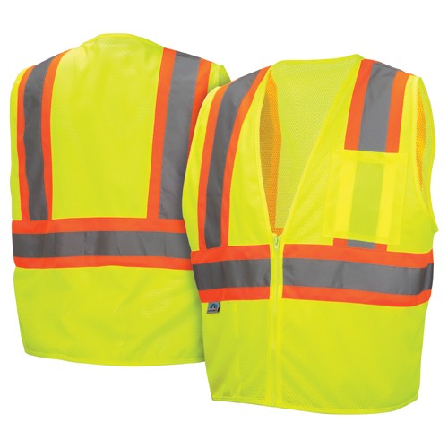 CLASS 2 VEST LIME MESH 2 POCKETS L