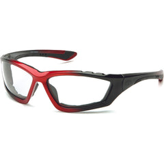 Accurist Clear Anti-Fog Lens Red/Black Frame Safety Glasses - Americas Industrial Supply