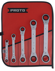 Proto® 5 Piece Offset Reversible Ratcheting Box Wrench Set - 6 and 12 Point - Americas Industrial Supply