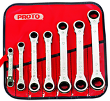 Proto® 7 Piece Offset Reversible Ratcheting Box Wrench Set - 6 and 12 Point - Americas Industrial Supply