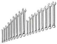 Proto® 18 Piece Full Polish Anti-Slip Fractional and Metric Combination Wrench Set - 12 Point - Americas Industrial Supply