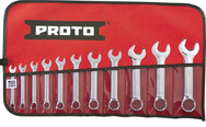 Proto® 11 Piece Full Polish Short Combination Wrench Set - 12 Point - Americas Industrial Supply