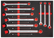 Proto® Foamed 15 Piece Combination Wrench Set- Satin- 12 Point - Americas Industrial Supply