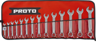 Proto® 14 Piece Full Polish Metric Short Combination Wrench Set - 12 Point - Americas Industrial Supply