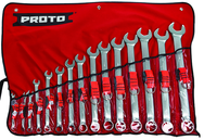 Proto® Tether-Ready 15 Piece Satin Metric Combination ASD Wrench Set - 12 Point - Americas Industrial Supply